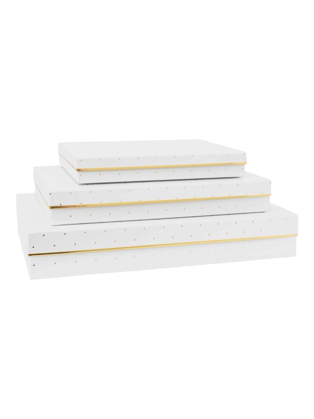 Sugar Paper Whate and Gold Scatter Dot Gift Box Set of 3